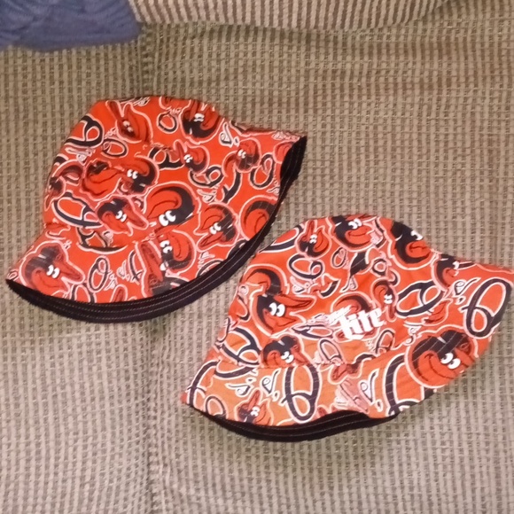 🆕Baltimore Orioles Baseball Miller Lite Bucket Hat Orange & Black Set of 2 Hats - Picture 3 of 12